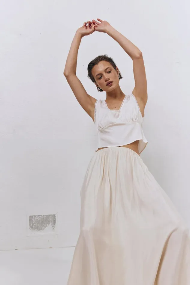 VRG GRL Zadie Top White Women Sleeveless