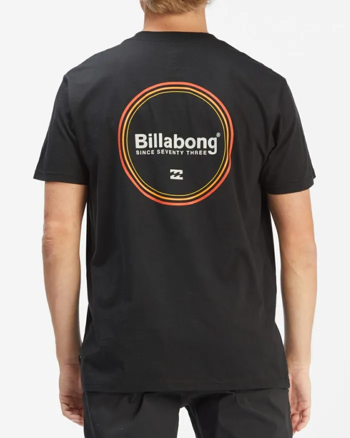 Walled Short Sleeve TShirt Black Men Billabong TShirts