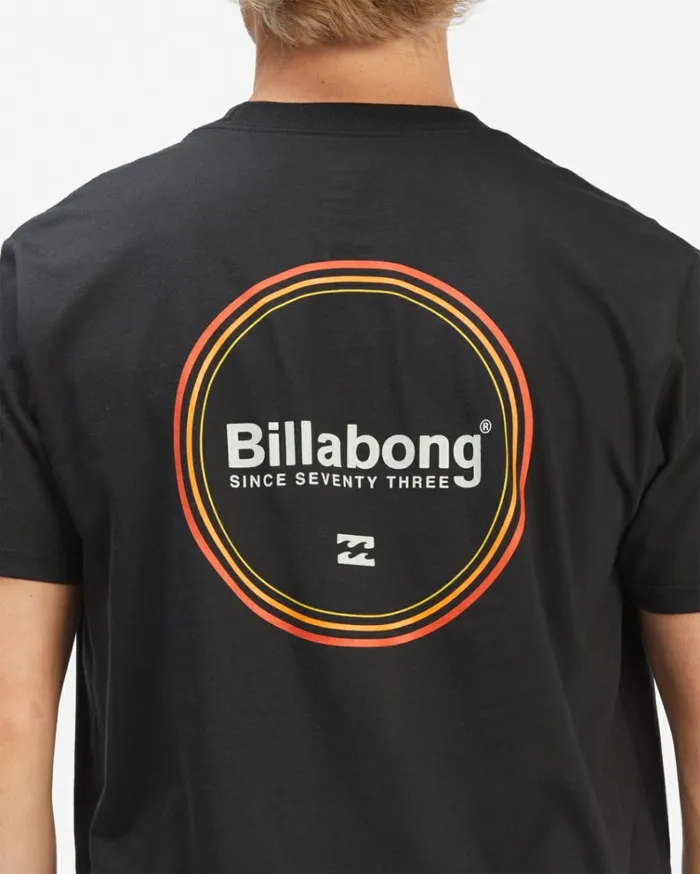 Walled Short Sleeve TShirt Black Men Billabong TShirts