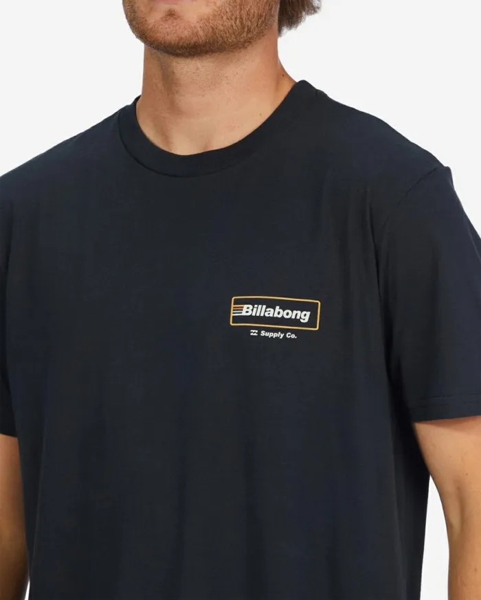 Walled Short Sleeve TShirt Washed Black Men Billabong TShirts