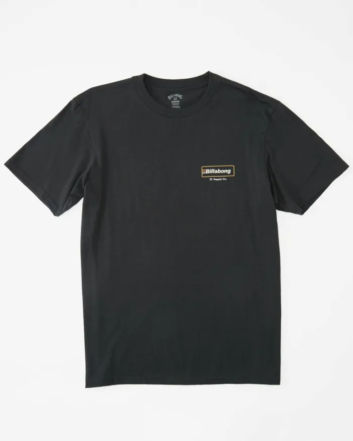 Walled Short Sleeve TShirt Washed Black Men Billabong TShirts