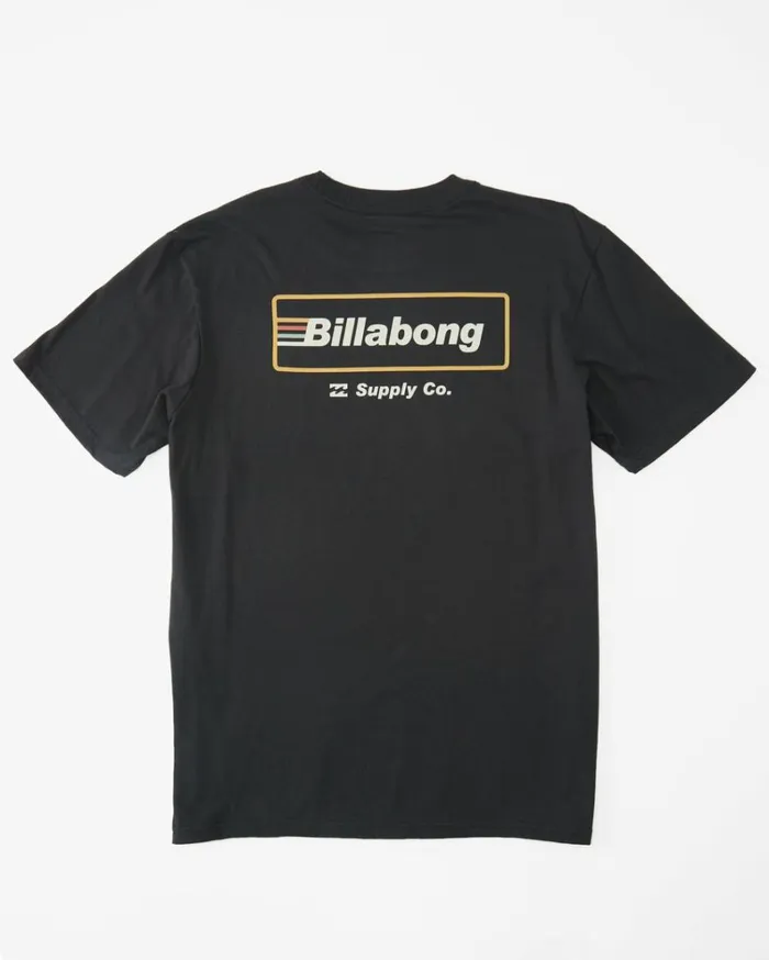 Walled Short Sleeve TShirt Washed Black Men Billabong TShirts