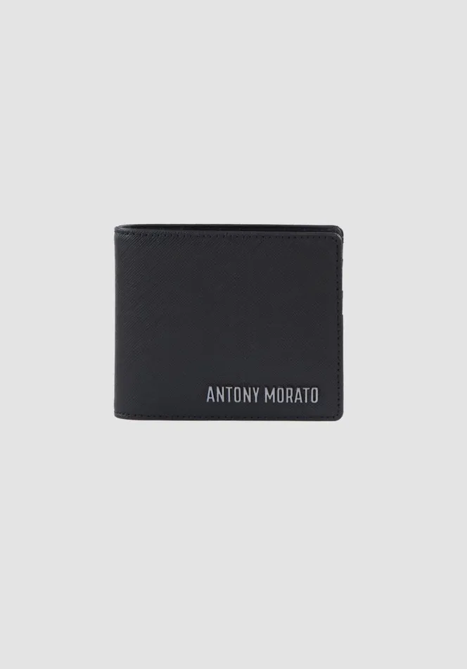 Wallets Men Antony Morato Wallet With Metallic Logo Black