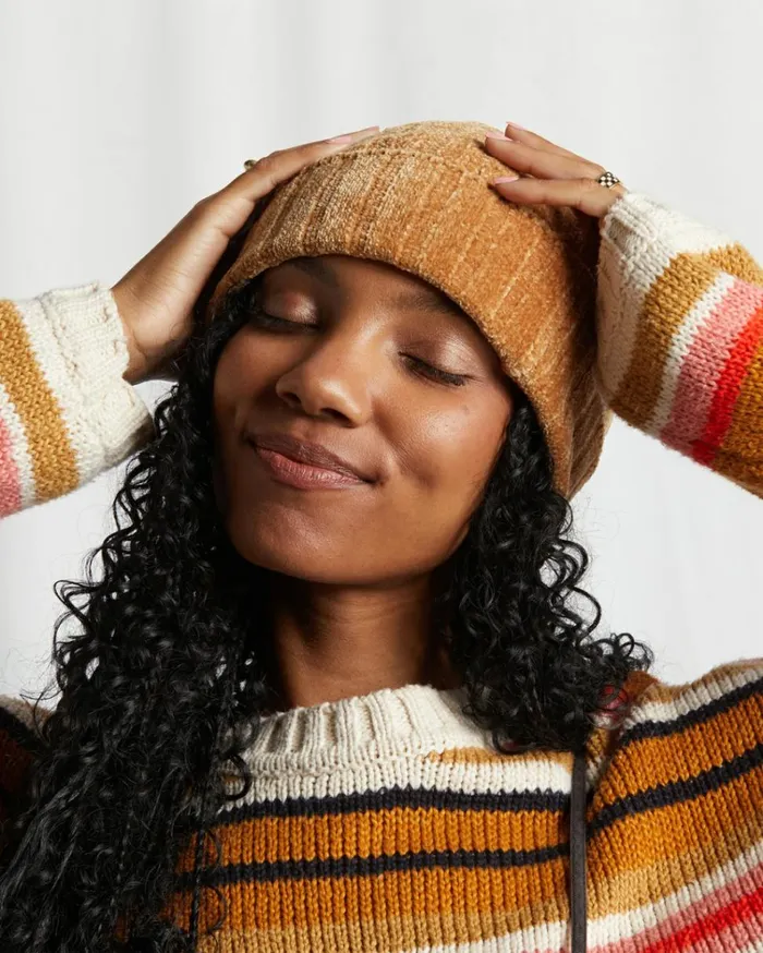 Warm Up Knit Beanie Cosmic Khaki Women Billabong Hats and Beanies