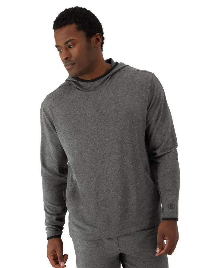 Weekender Hoodie Moisture Wicking Black Heather Men Champion Hoodies and Sweatshirts