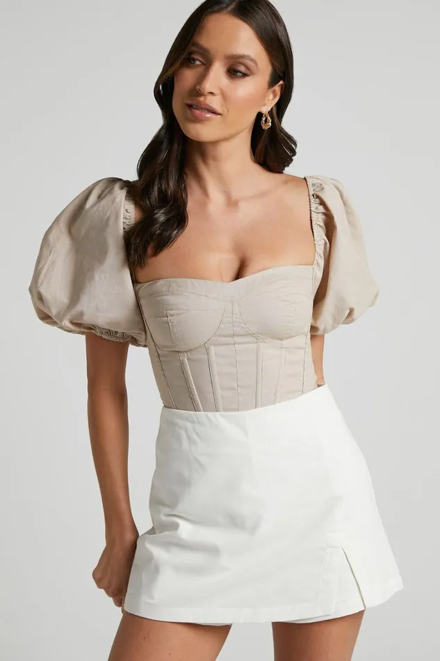 Widness Skort 8211 A Line Skort In White Women Showpo Shorts