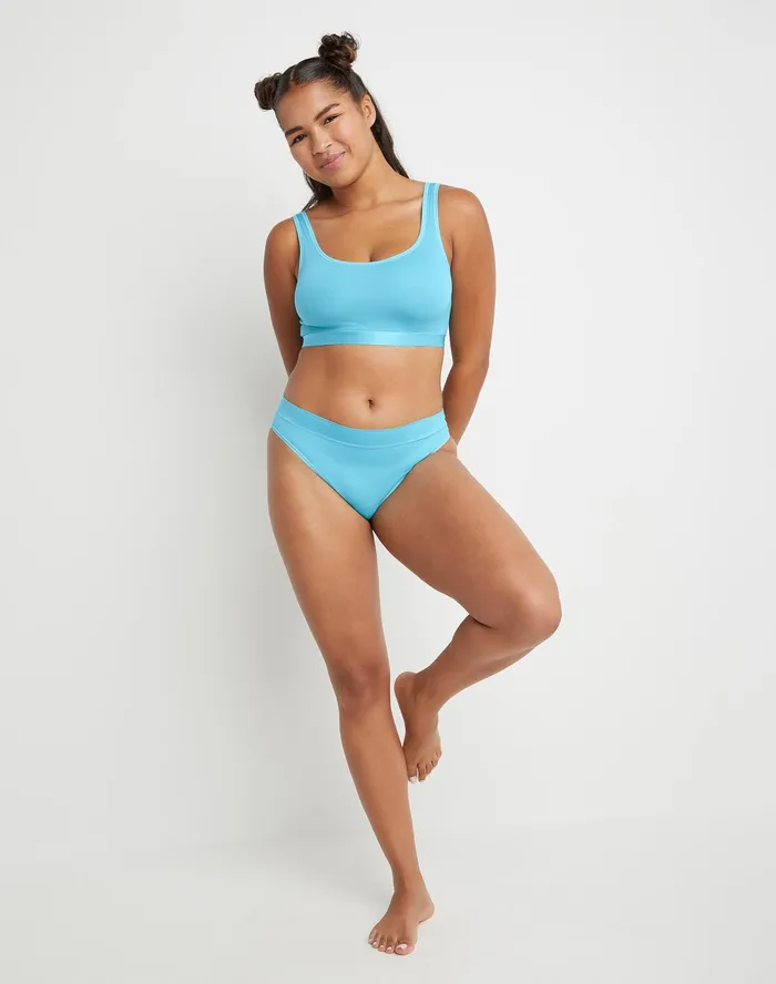 Women039S Active Brights HiLeg Underwear C Logo Summer Sky Blue Women Champion Underwear