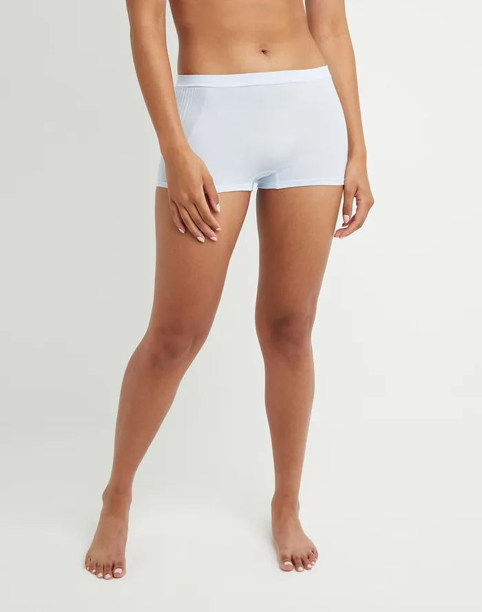 Women039S Boyshort Underwear Script Logo Ciel Blue Women Champion Underwear