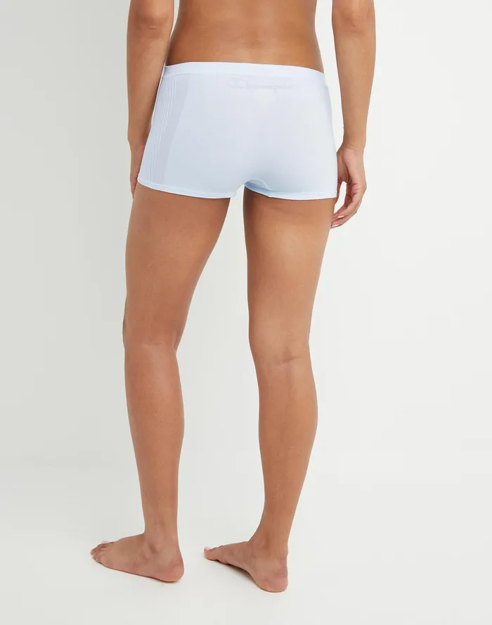 Women039S Boyshort Underwear Script Logo Ciel Blue Women Champion Underwear