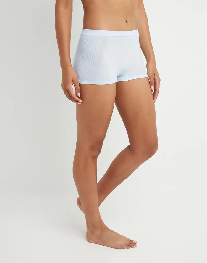 Women039S Boyshort Underwear Script Logo Ciel Blue Women Champion Underwear