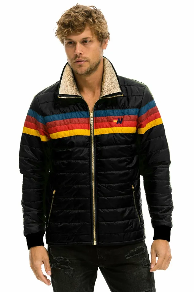 Women 4 STRIPE JACKET 8211 BLACK Aviator Nation Outerwear