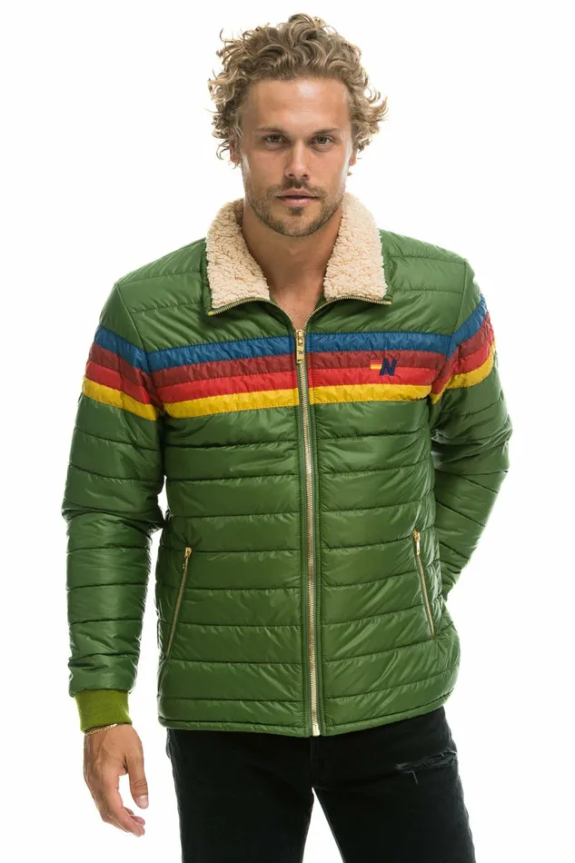 Women 4 STRIPE JACKET 8211 GARDEN GREEN Aviator Nation Outerwear