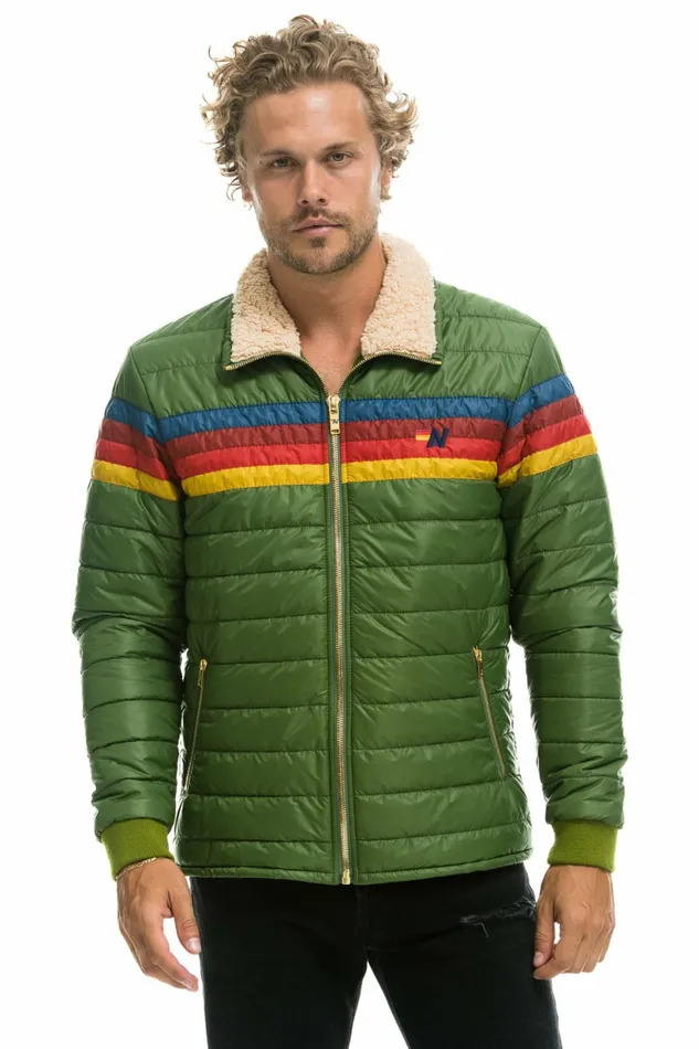Women 4 STRIPE JACKET 8211 GARDEN GREEN Aviator Nation Outerwear Women 4 STRIPE JACKET 8211 GARDEN GREEN Aviator Nation Outerwear