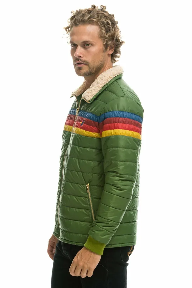 Women 4 STRIPE JACKET 8211 GARDEN GREEN Aviator Nation Outerwear Women 4 STRIPE JACKET 8211 GARDEN GREEN Aviator Nation Outerwear