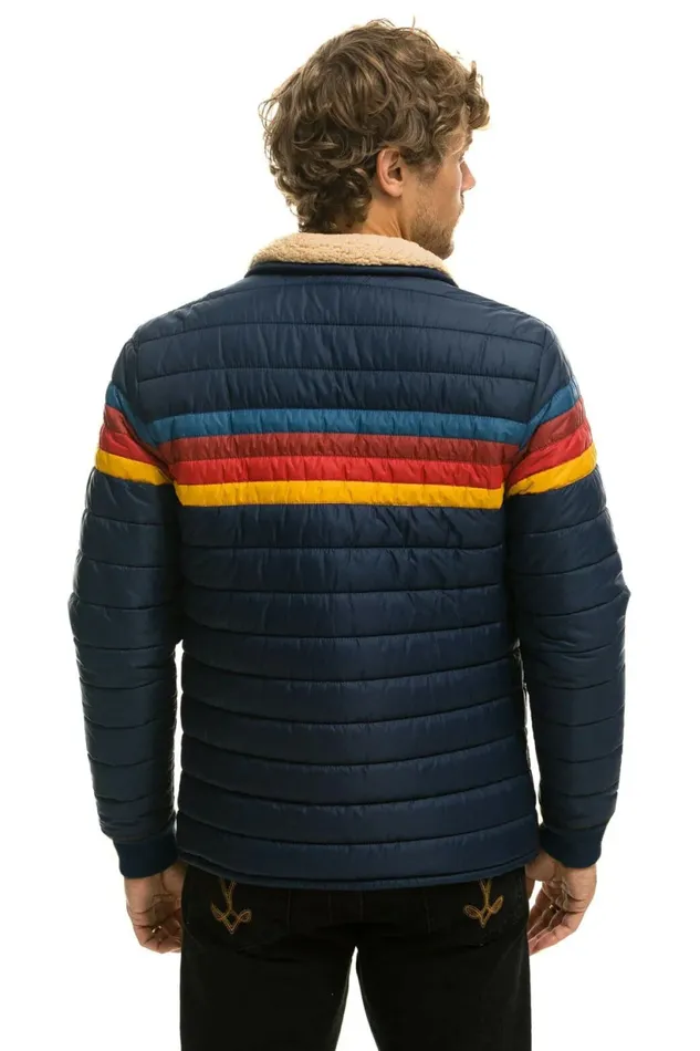 Women 4 STRIPE JACKET 8211 NAVY Aviator Nation Outerwear Women 4 STRIPE JACKET 8211 NAVY Aviator Nation Outerwear