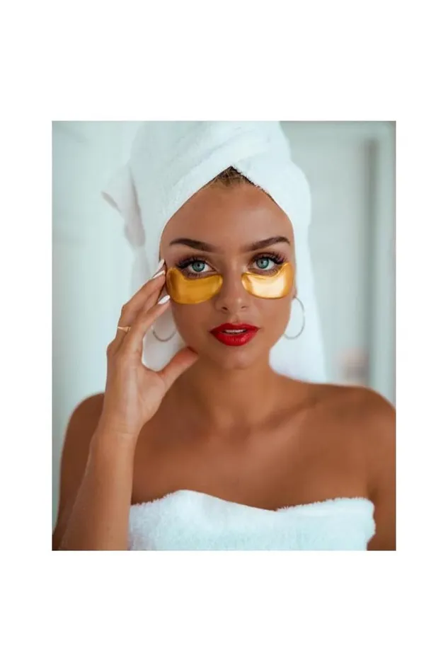 Women 5 Gold Collagen Patches And Concealer Golden Brentiny Paris Tie And Dye Dresses
