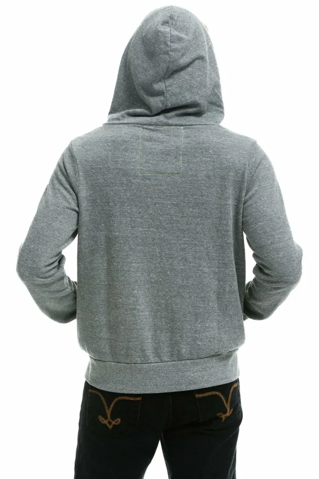 Women 5 STRIPE HOODIE 8211 HEATHER GREY BLUE Aviator Nation Hoodies Women 5 STRIPE HOODIE 8211 HEATHER GREY BLUE Aviator Nation Hoodies