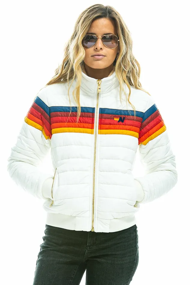 Women 5 STRIPE JACKET 8211 WHITE Aviator Nation Outerwear