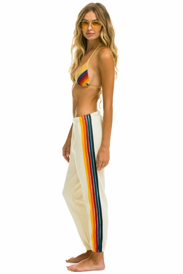 Women 5 STRIPE SWEATPANTS 8211 VINTAGE WHITE Aviator Nation Sweatpants