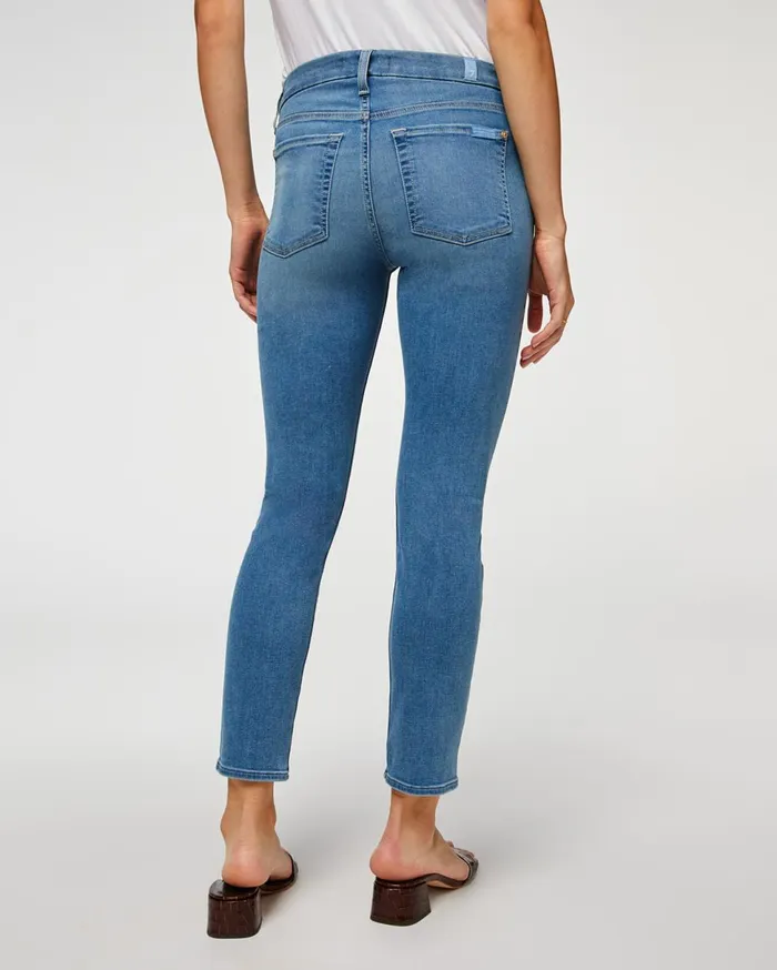 Women 7 For All Mankind Ankle Bair Ankle Skinny In Serenity Blue