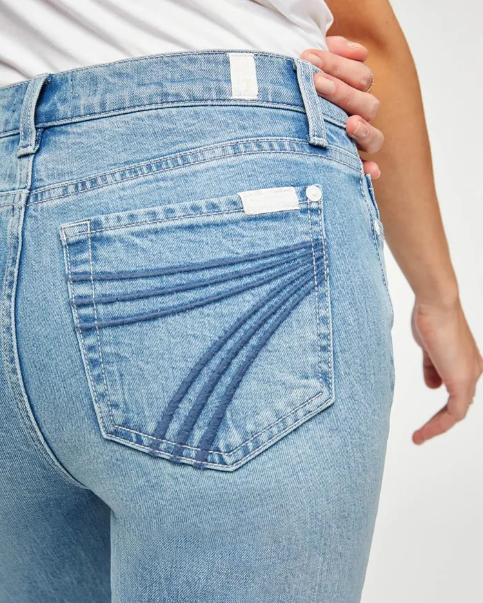 Women 7 For All Mankind Cropped BB Denim Tailorless Dojo In Ventana
