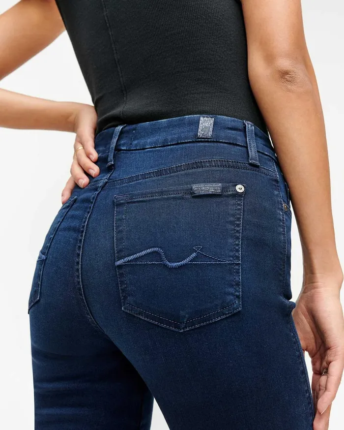 Women 7 For All Mankind Full Length Slim Illusion Kimmie Bootcut In Twilight Blue