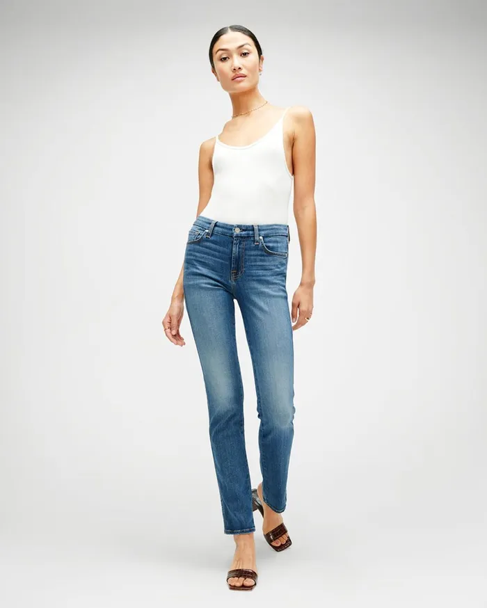 Women 7 For All Mankind Full Length Slim Illusion Kimmie Straight In Luxe Love Story