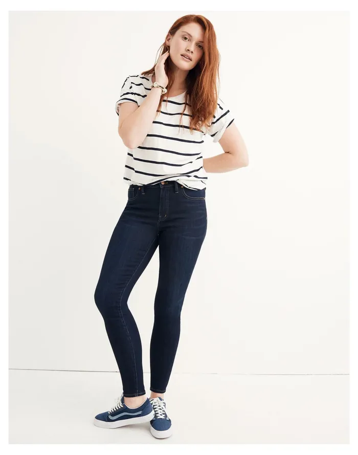 Women 9034 Mid Rise Skinny Jeans In Larkspur Wash Larkspur Madewell Jeans