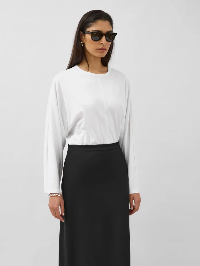 Women AEmery 8211 Una Long Sleeve Top In White Parchment The UNDONE Tops