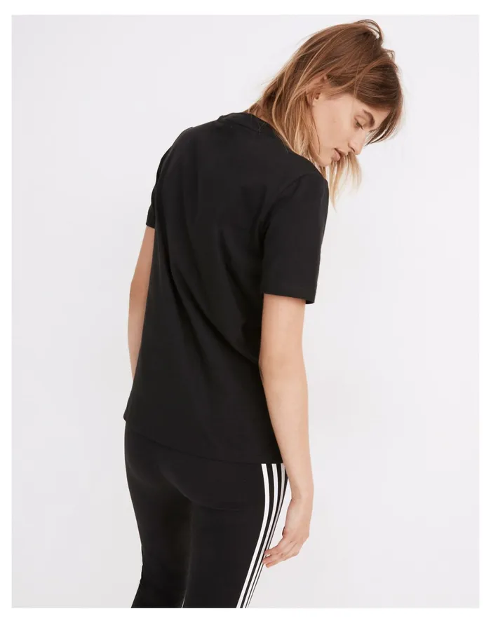 Women Adidas Originals Trefoil Tee True Black Madewell Activewear Women Adidas Originals Trefoil Tee True Black Madewell Activewear
