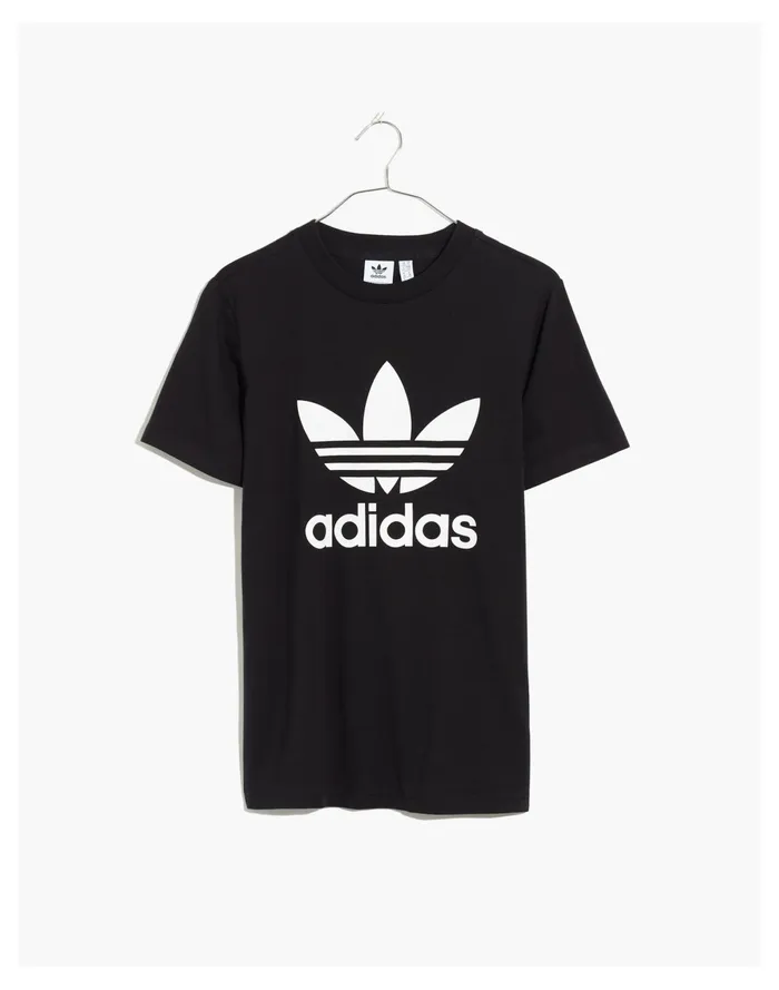 Women Adidas Originals Trefoil Tee True Black Madewell Activewear Women Adidas Originals Trefoil Tee True Black Madewell Activewear