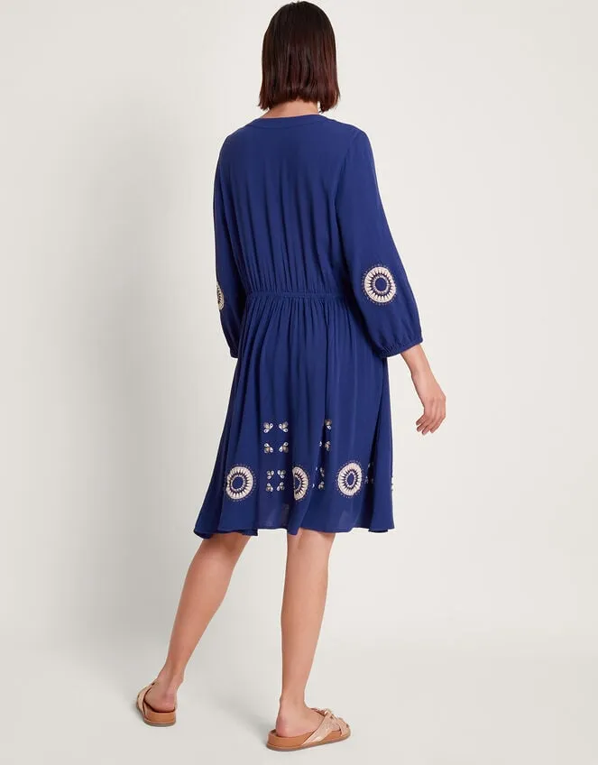 Women Alani Crochet Kaftan Blue Monsoon Beachwear and Swimwear