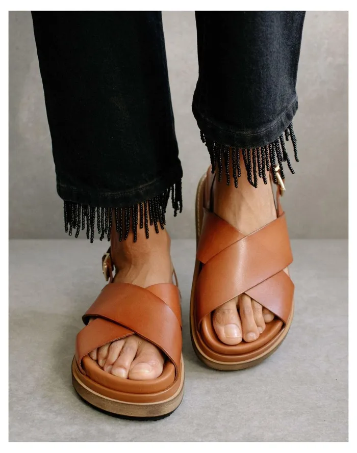 Women ALOHAS Leather Marshmallow Sandala Brown Madewell Sandals Women ALOHAS Leather Marshmallow Sandala Brown Madewell Sandals