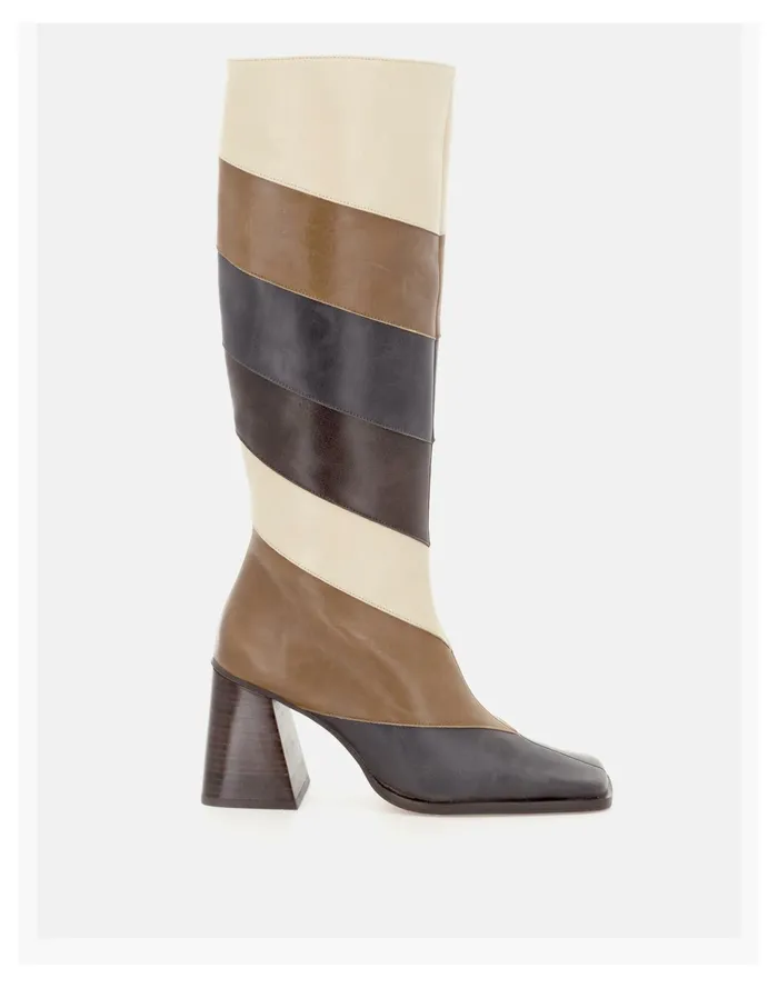 Women ALOHAS North Patchwork Vintage Brown Madewell Boots