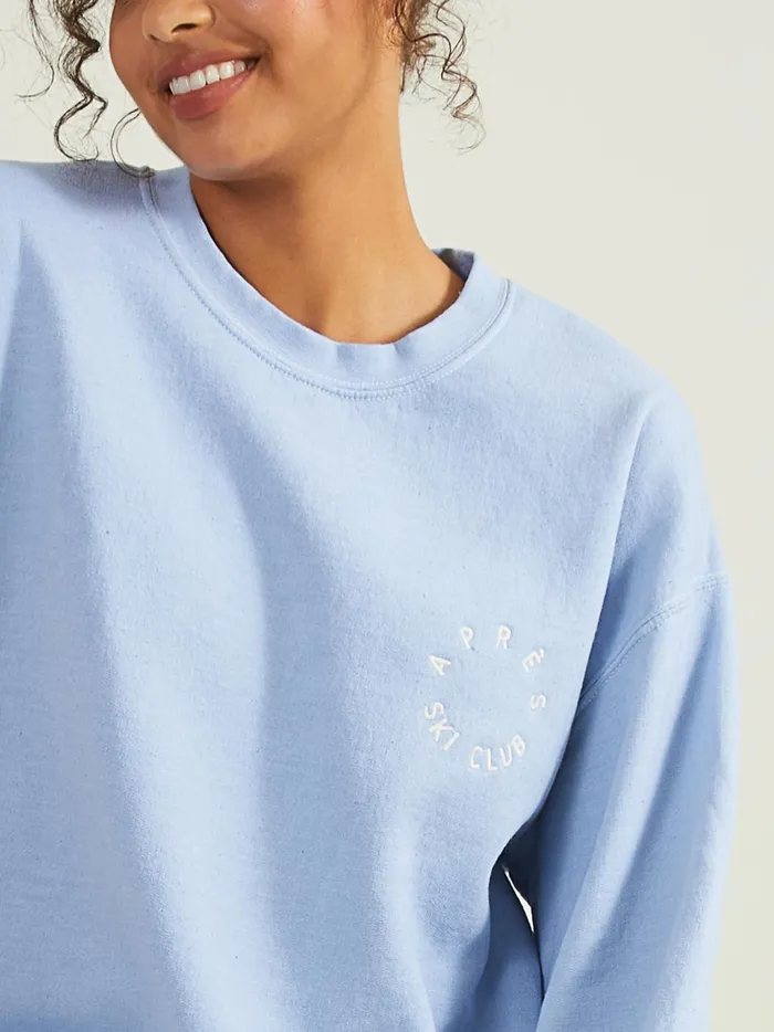 Women Altar039d State Activewear Aprs Ski Club Graphic Sweatshirt Mistyblue