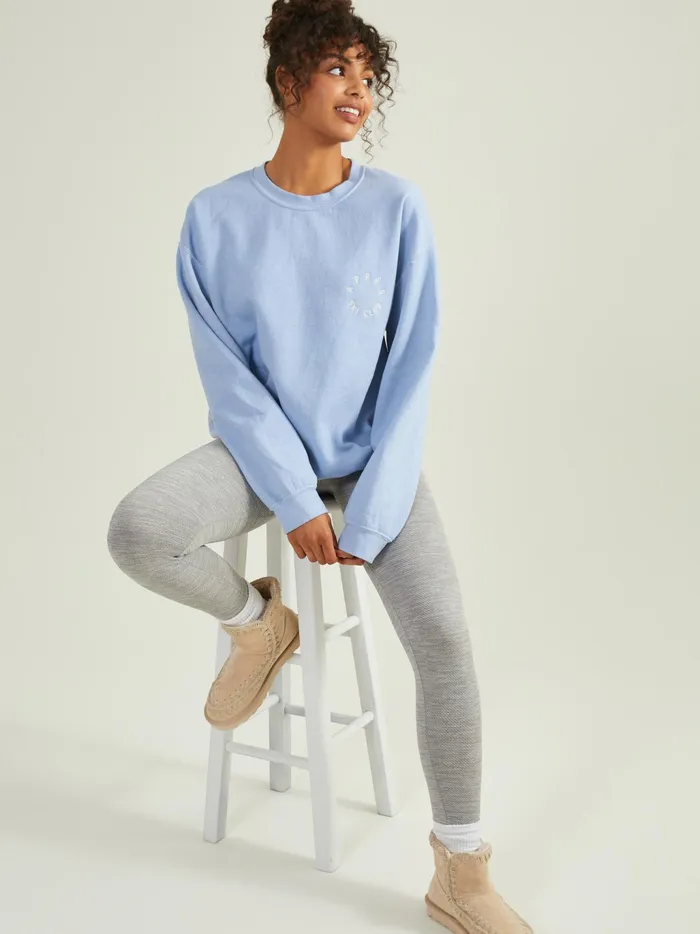 Women Altar039d State Activewear Aprs Ski Club Graphic Sweatshirt Mistyblue