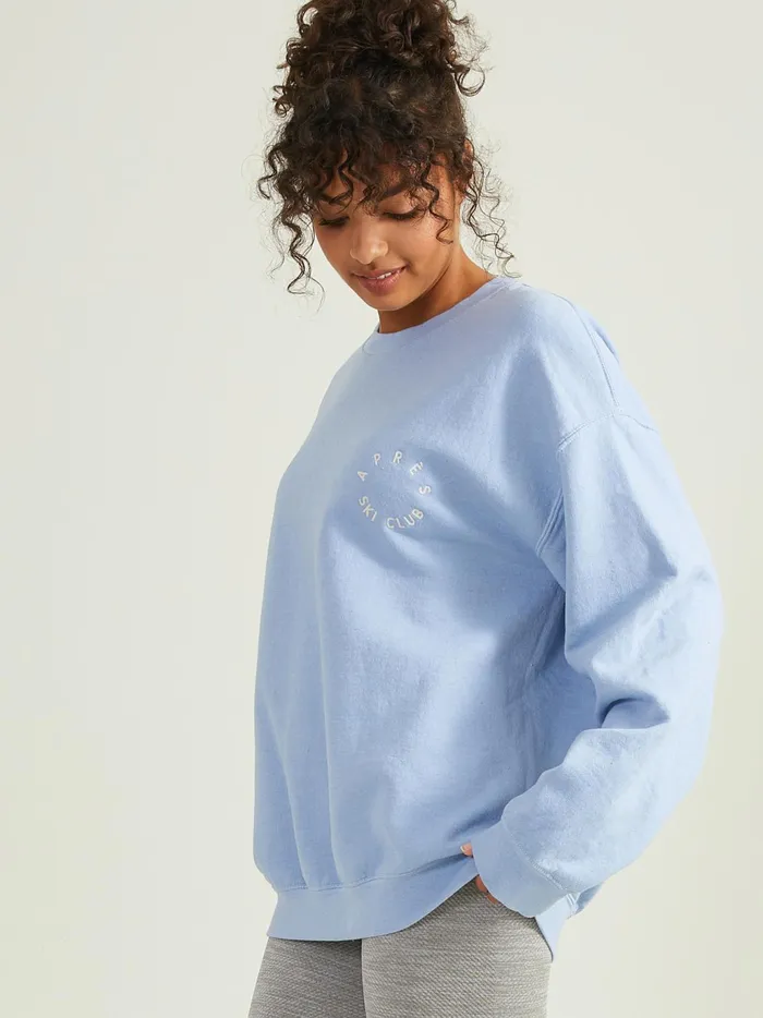 Women Altar039d State Activewear Aprs Ski Club Graphic Sweatshirt Mistyblue