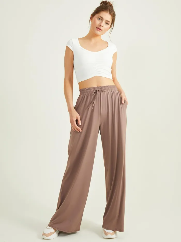Women Altar039d State Activewear Coast Wide Leg Pants Mocha