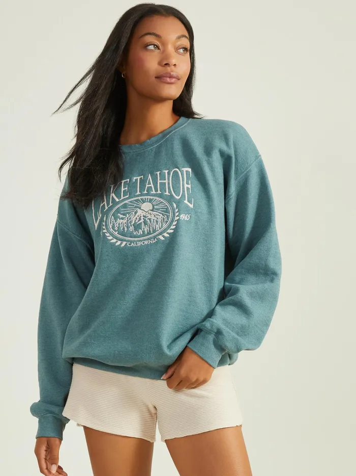 Women Altar039d State Activewear Lake Tahoe Graphic Sweatshirt Silverpine