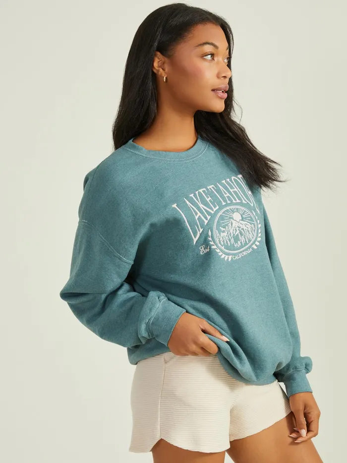 Women Altar039d State Activewear Lake Tahoe Graphic Sweatshirt Silverpine