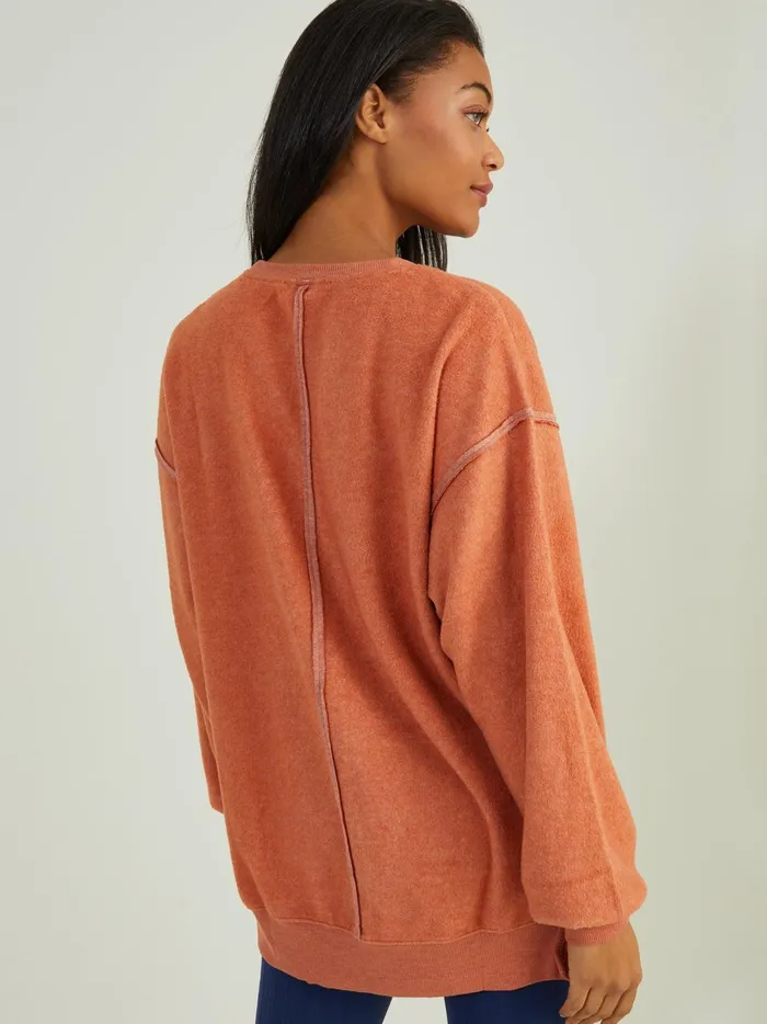 Women Altar039d State Activewear Leisure Fleece Top Clay