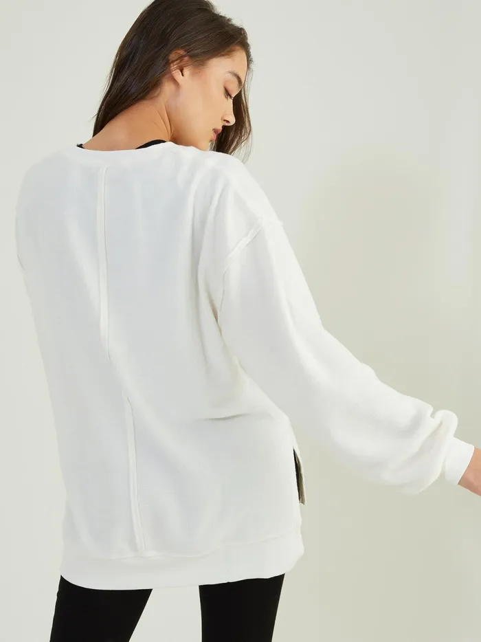 Women Altar039d State Activewear Leisure Fleece Top Cream
