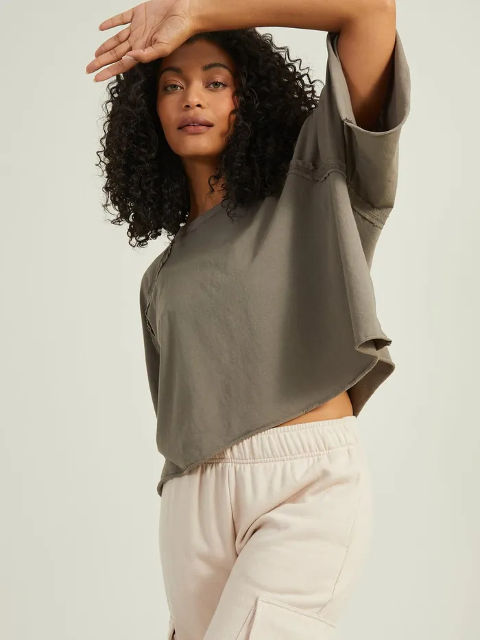 Women Altar039d State Activewear Move With It Cropped Tee Smokeyolive