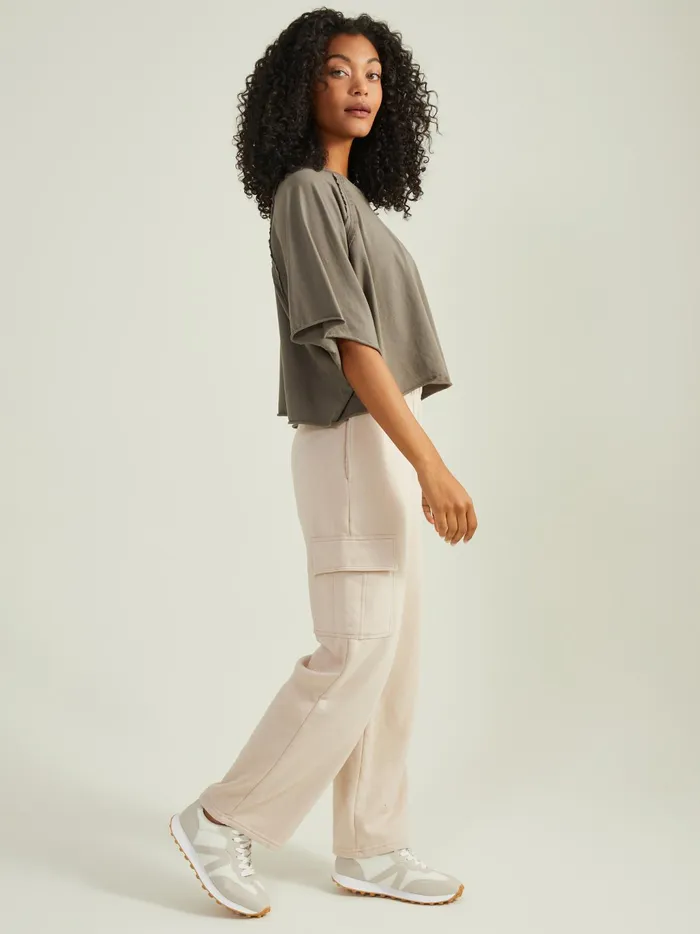 Women Altar039d State Activewear Move With It Cropped Tee Smokeyolive