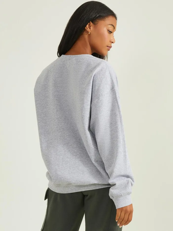 Women Altar039d State Activewear Nyc 1990 Graphic Sweatshirt Heathergray