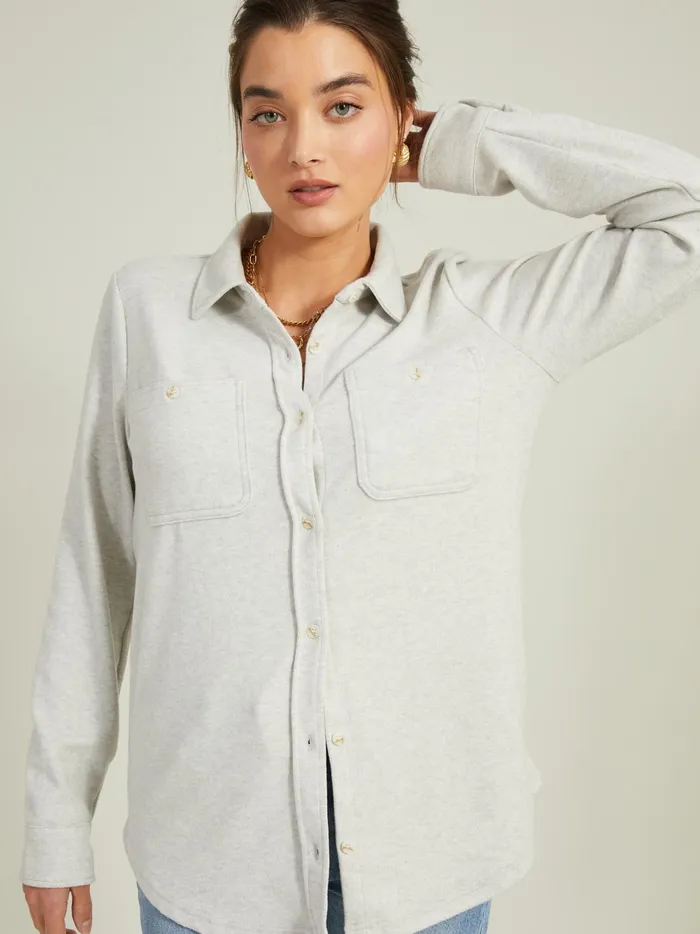 Women Altar039d State Blouses Breeze Button Down Sweater Ltheathergrey