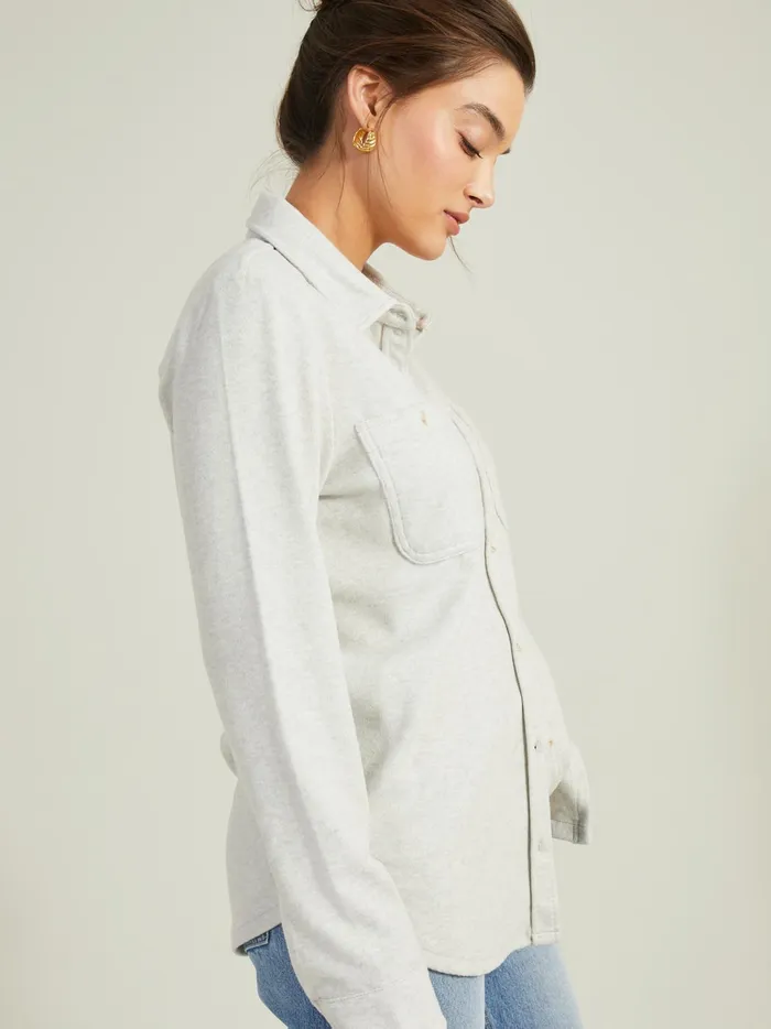Women Altar039d State Blouses Breeze Button Down Sweater Ltheathergrey
