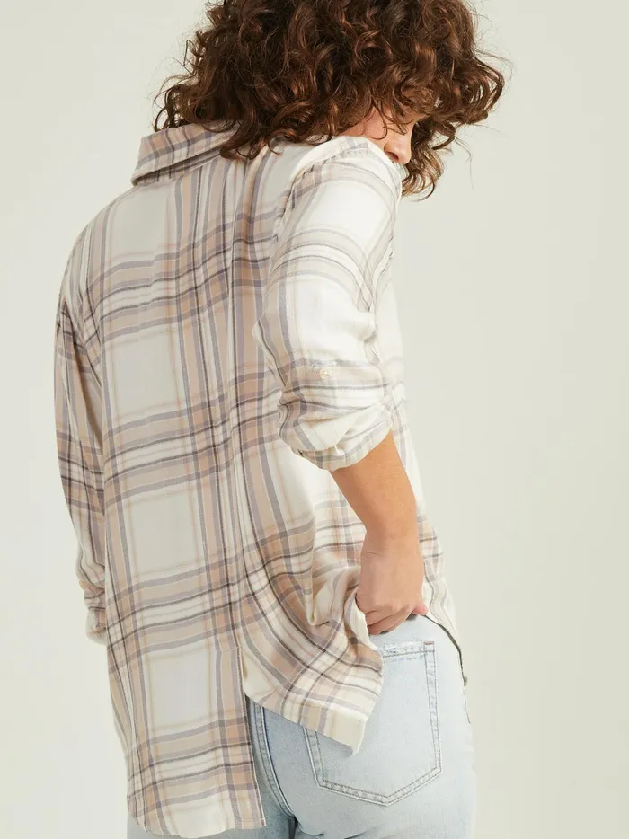 Women Altar039d State Blouses Leni Plaid Button Up Top Tangrey