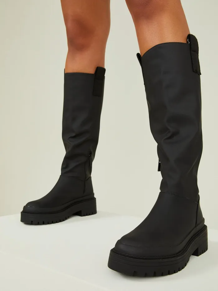 Women Altar039d State Boots Booties Canada Tall Lug Sole Boots Black