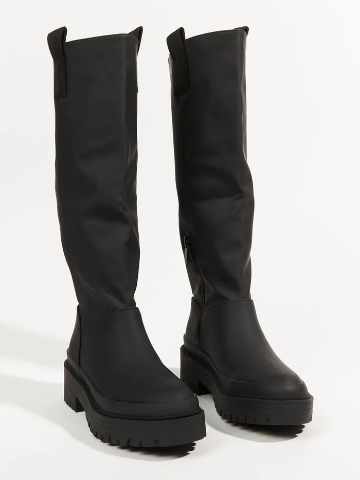 Women Altar039d State Boots Booties Canada Tall Lug Sole Boots Black